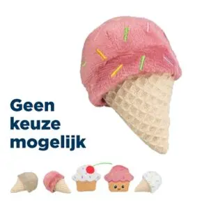 Trixie ijsje of cupcake van pluche met catnip 7 cm – assorti - Afbeelding 1