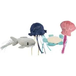 Trixie kattenspeeltje zeedier pluche met catnip assorti 5-8 cm - Afbeelding 1