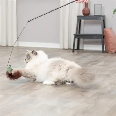 Trixie kattenhengel muis van kunststof en pluche 46 cm - Afbeelding 4