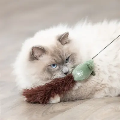 Trixie kattenhengel muis van kunststof en pluche 46 cm - Afbeelding 5