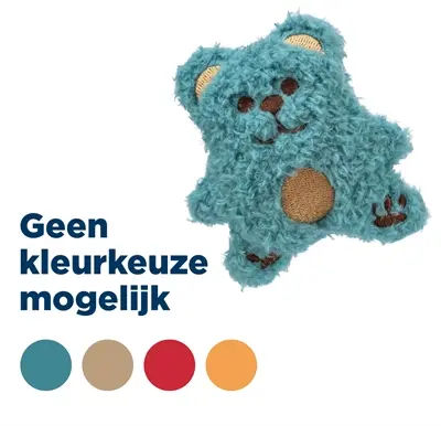 Trixie kattenspeeltje beer pluche met catnip 8 cm – assorti