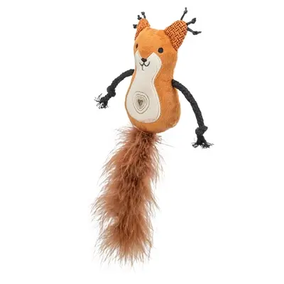 Trixie eekhoorn van pluche met veerstaart en catnip 24 cm - Afbeelding 4