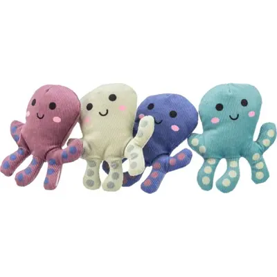 Trixie octopus van pluche met catnip 10 cm – assorti