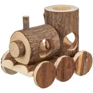 Trixie speelhuisje trein Levin voor muizen schorshout 17 x 12 x 14 cm - Afbeelding 1