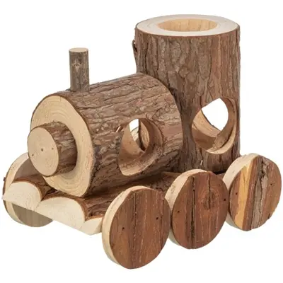 Trixie speelhuisje trein Levin voor muizen schorshout 17 x 12 x 14 cm