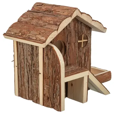 Trixie huis Henna 27 x 15 x 21 cm – schorshout, voor hamsters - Afbeelding 5