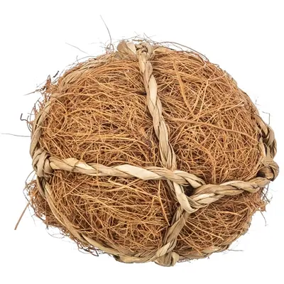 Trixie kokosbal 6 cm – knaagspeelgoed van zeegras en kokosvezel - Afbeelding 4