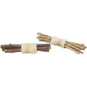 Trixie knaagsticks luffa, schorshout en zeegras 10 x 3 cm – 2 stuks - Afbeelding 1