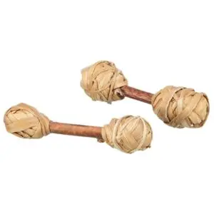 Trixie knaagspeelgoed halters schorshout/gras 9 x 2 cm – 2 stuks - Afbeelding 1