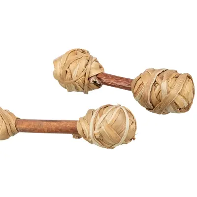 Trixie knaagspeelgoed halters schorshout/gras 9 x 2 cm – 2 stuks - Afbeelding 3