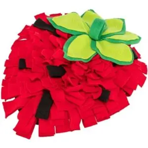 Trixie snuffelmat aardbei rood 40 x 33 cm – slipvast, wasbaar - Afbeelding 1