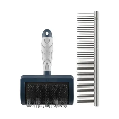 Mikki Doodle grooming kit met kam en slickerborstel – 2-delig