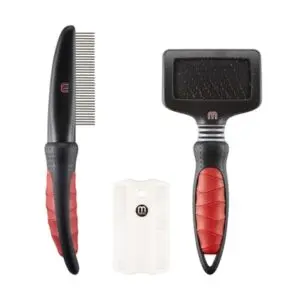 Mikki Classic Kitten Grooming Kit – slickerborstel, kam en vlooienkam - Afbeelding 1
