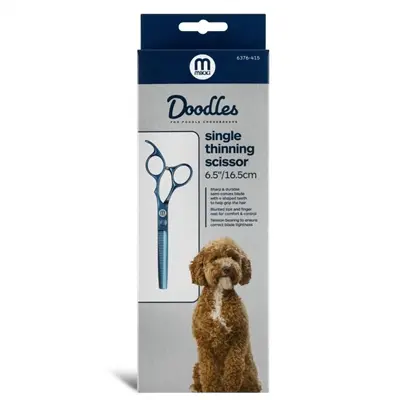 Mikki Doodle effileerschaar enkel 16,5 cm – ergonomisch, voor dikke vacht - Afbeelding 6