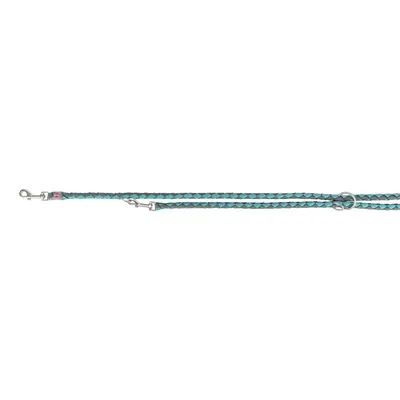 Trixie hondenriem Cavo verstelbaar aqua/grafiet grijs 200 x 1,2 cm - Afbeelding 4