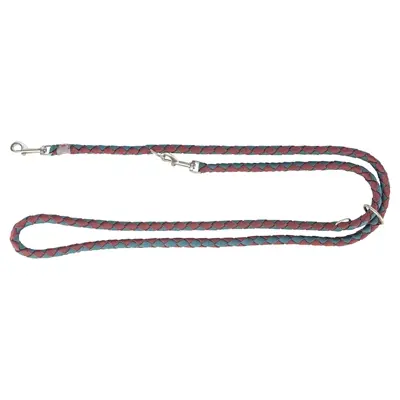 Trixie hondenriem Cavo verstelbaar sangria/petrol 200 x 1,2 cm