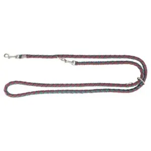 Trixie hondenriem Cavo verstelbaar sangria/petrol 200 x 1,8 cm - Afbeelding 1