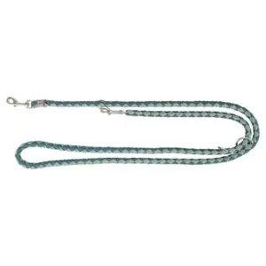 Trixie hondenriem Cavo verstelbaar petrol/salie groen 200 x 1,2 cm - Afbeelding 1