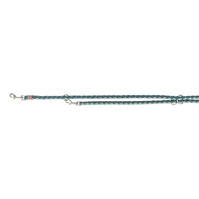 Trixie hondenriem Cavo verstelbaar petrol/salie groen 200 x 1,2 cm - Afbeelding 4