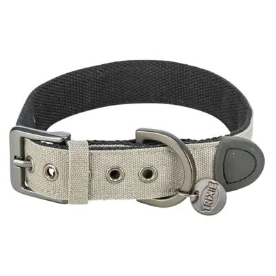 Trixie halsband Citystyle extra breed katoen lichtgrijs 35-42 x 2,5 cm
