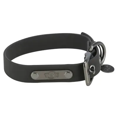 Trixie halsband Citystyle pvc zwart 25-32 x 2 cm – waterafstotend - Afbeelding 2