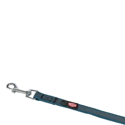 Trixie sleeplijn met rubber anti-slip petrolblauw S/M 10 m - Afbeelding 2
