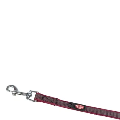 Trixie sleeplijn met rubber anti-slip sangria rood S/M 5 m - Afbeelding 2