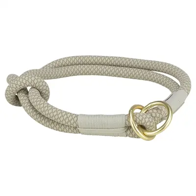 Trixie halsband Soft Rope half-slip lichtgrijs 25 x 0,6 cm