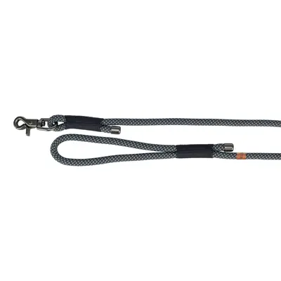 Trixie hondenriem Soft Rope zwart/grijs 120 x 0,6 cm – gouden details - Afbeelding 2