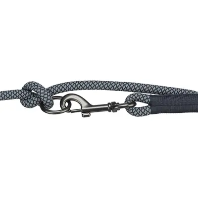 Trixie hondenriem Soft Rope verstelbaar zwart/grijs 200 x 1,3 cm - Afbeelding 3