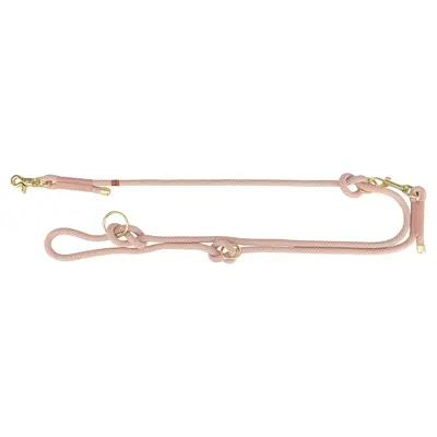 Trixie hondenriem Soft Rope verstelbaar roze/lichtroze 200 x 1,3 cm
