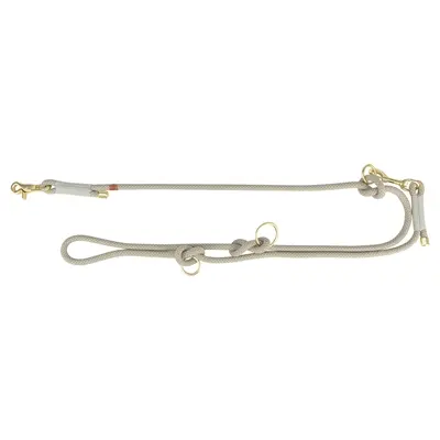 Trixie hondenriem Soft Rope verstelbaar grijs/lichtgrijs 200 x 0,6 cm