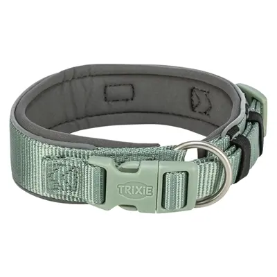 Trixie halsband Premium extra breed salie/grafietgrijs 27-35 x 2,5 cm