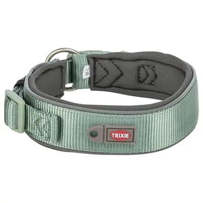 Trixie halsband Premium extra breed salie/grafietgrijs 27-35 x 2,5 cm - Afbeelding 2