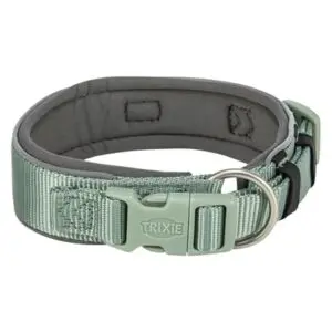 Trixie halsband Premium extra breed salie/grafietgrijs 40-48 x 4 cm - Afbeelding 1