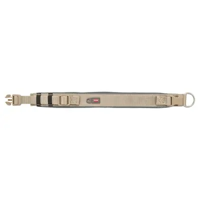 Trixie halsband Premium extra breed zand/grafietgrijs 46-55 x 5 cm - Afbeelding 3