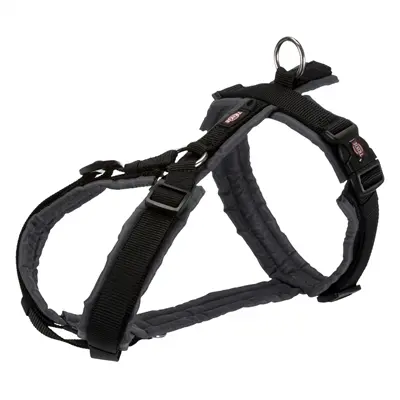 Trixie hondentuig Premium Trekking zwart/grafietgrijs 32-38 x 1,3 cm