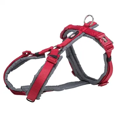 Trixie hondentuig Premium Trekking rood/grafietgrijs 32-38 x 1,3 cm