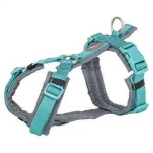 Trixie hondentuig Premium Trekking aqua/grafiet grijs 32-38 cm - Afbeelding 1
