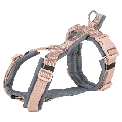 Trixie hondentuig Premium Trekking blush/grafietgrijs 32-38 x 1,3 cm