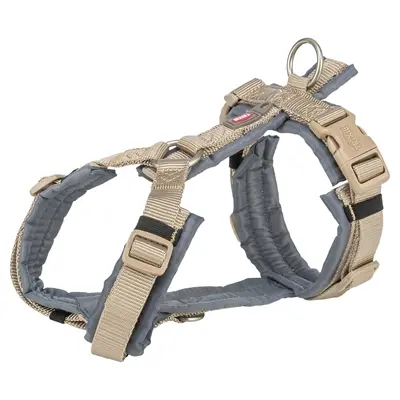 Trixie hondentuig Premium Trekking zand taupe/grafiet grijs 53-64 cm