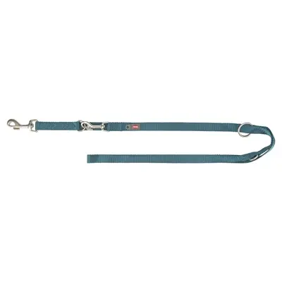 Trixie hondenriem Premium verstelbaar petrol blauw 200 x 1,5 cm
