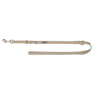 Trixie hondenriem Premium verstelbaar zand taupe 200 x 1 cm - Afbeelding 1
