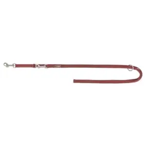 Trixie hondenriem Premium tweelaags sangria 200 x 1 cm – verstelbaar - Afbeelding 1