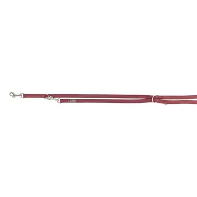 Trixie hondenriem Premium tweelaags sangria 200 x 1 cm – verstelbaar - Afbeelding 2