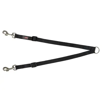 Trixie koppellijn Premium zwart 40-70 x 1 cm – voor twee honden