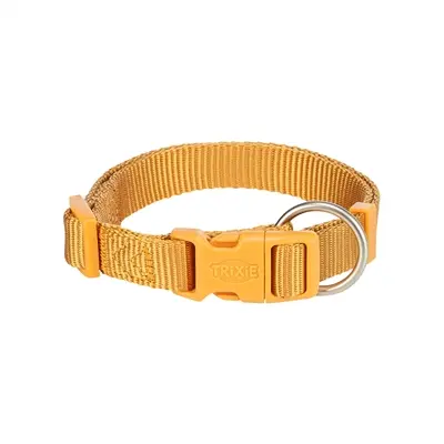 Trixie halsband Premium curry geel 30-45 x 1,5 cm – verstelbaar