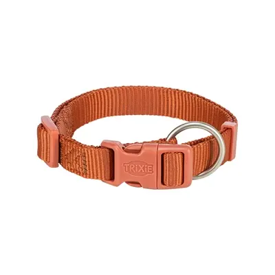 Trixie halsband Premium roestbruin 15-25 x 1 cm – verstelbaar