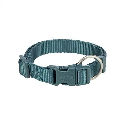 Trixie hondenhalsband Premium petrol blauw 25-40 cm – verstelbaar