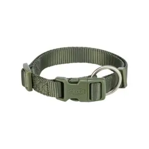 Trixie halsband Premium olijfgroen 25-40 x 1 cm – verstelbaar - Afbeelding 1